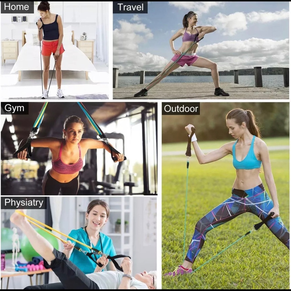 Resistance Bands 11 pcs set NEW - Picture 3 of 5
